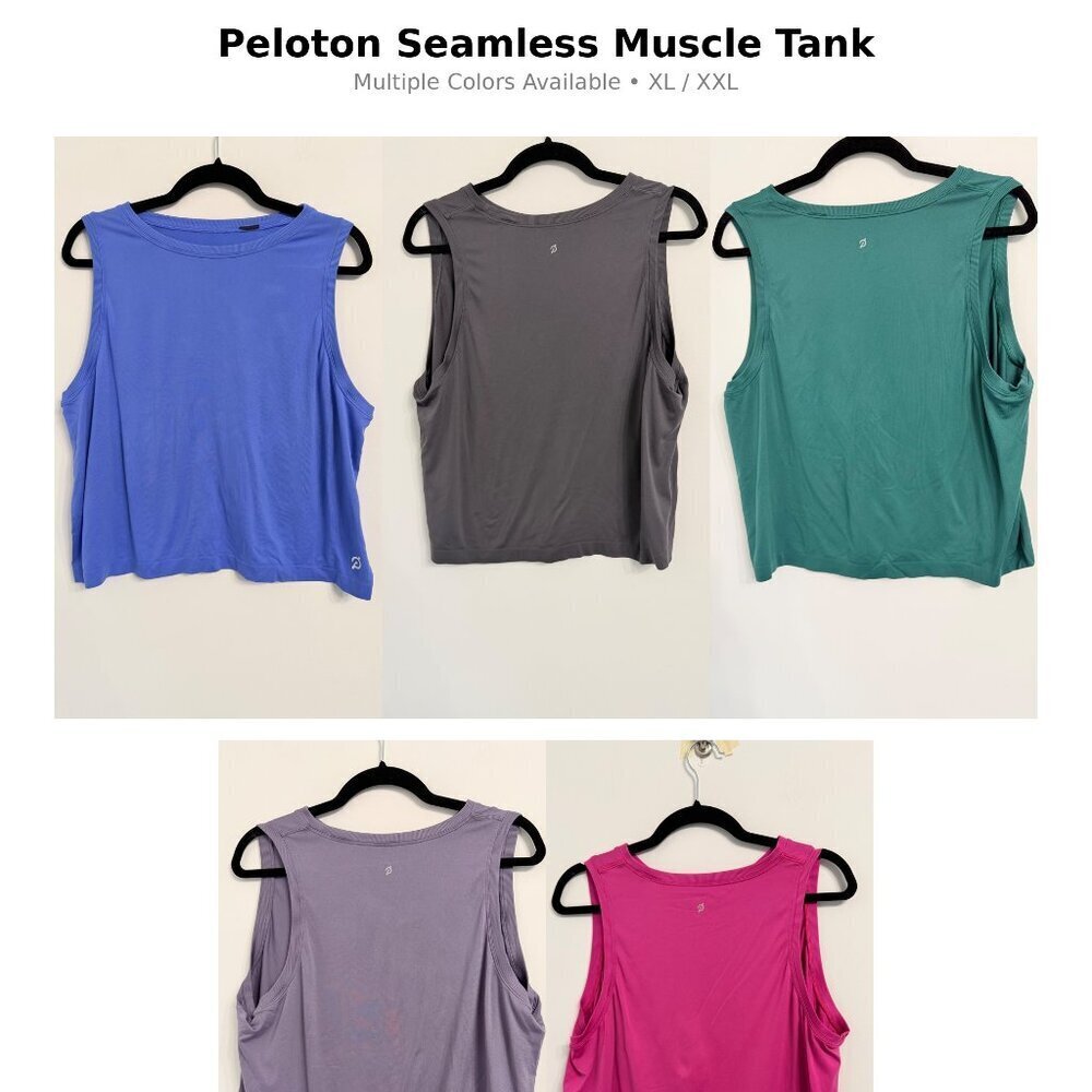 โจ Peloton Seamless Muscle Tank โ Womenโs Pink XL/XXL Sleeveless Workout Top โจ - Picture 6 of 6